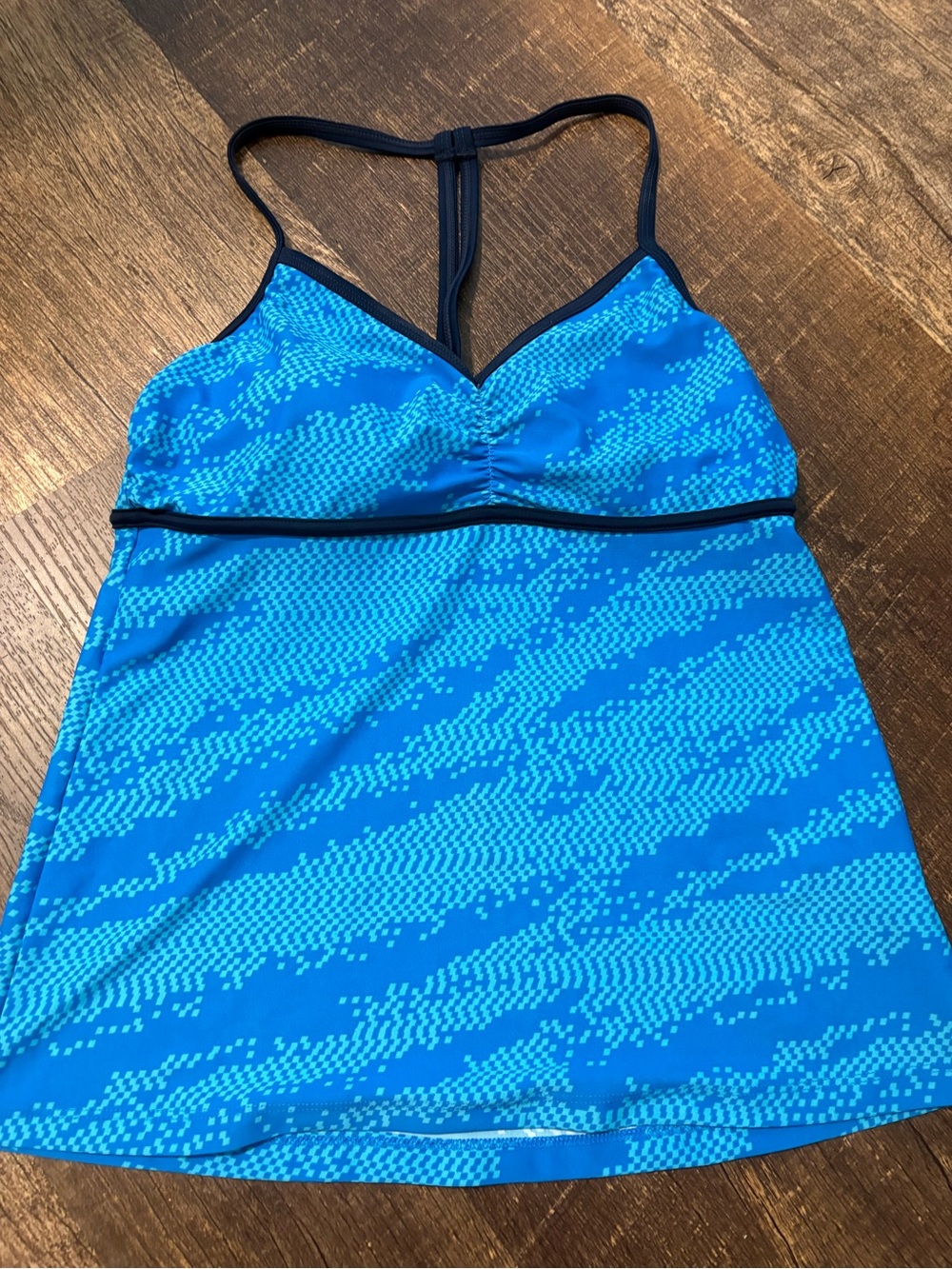 C9 by Champion Blue Patterned Tankini Swim Top